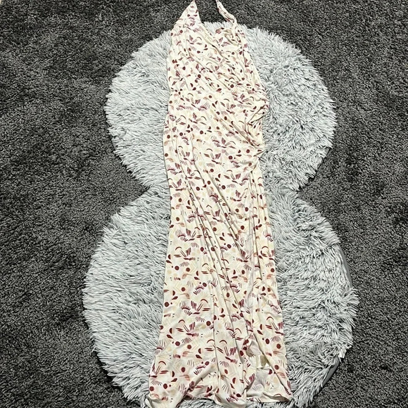 New Free People Daria Open Back Front Slit Maxi Dress Size Small - Picture 1 of 12
